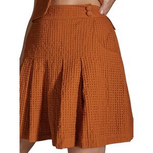 Draft ListingAnthropologie Maeve Mini Skirt in Maize Cotton/Nylon w Left Side Zi